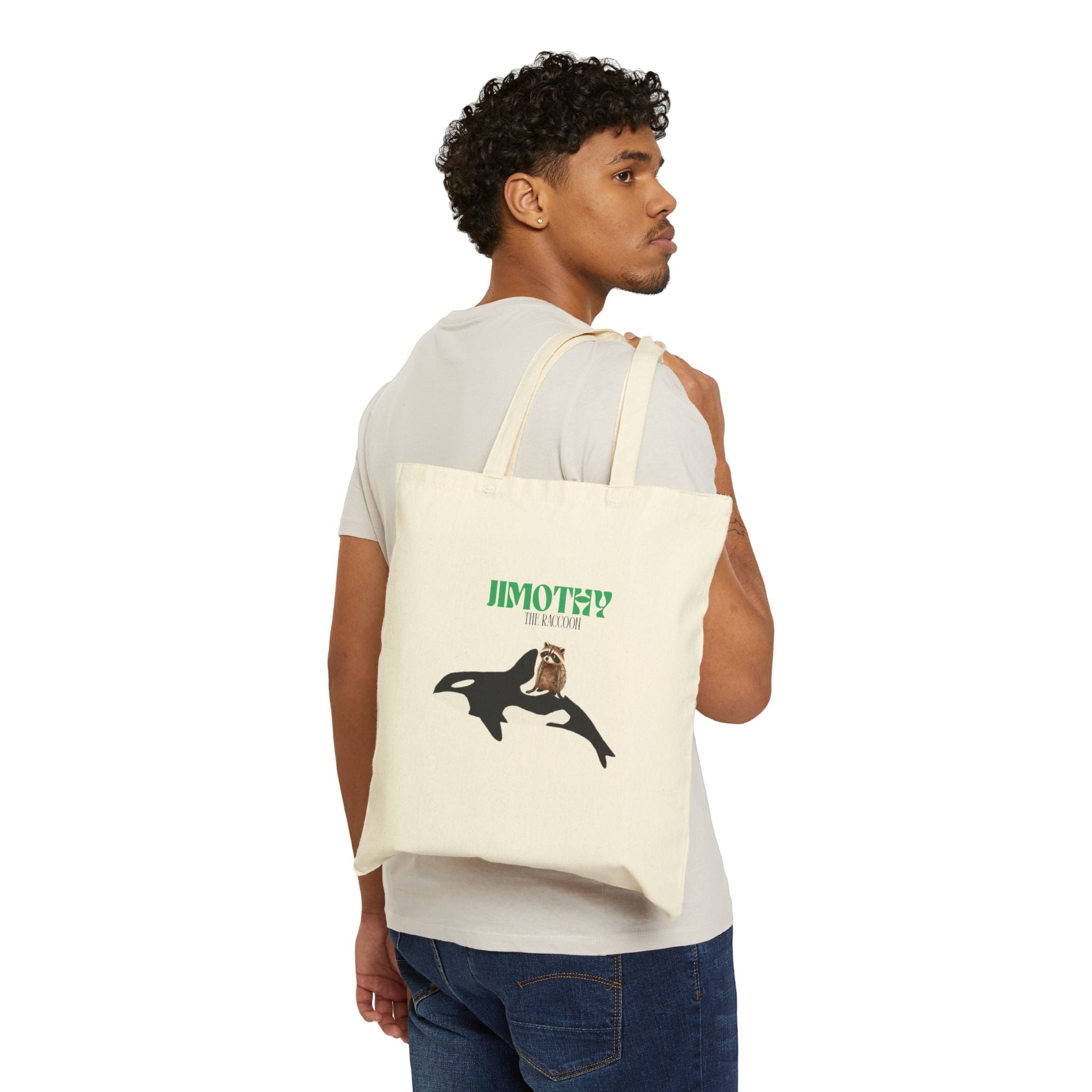 Orca & Pug Cotton Tote Bag - Jimotey Design