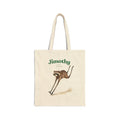 Tote Bag — Personalized 'Jimothy' Racing Raccoon Canvas Tote